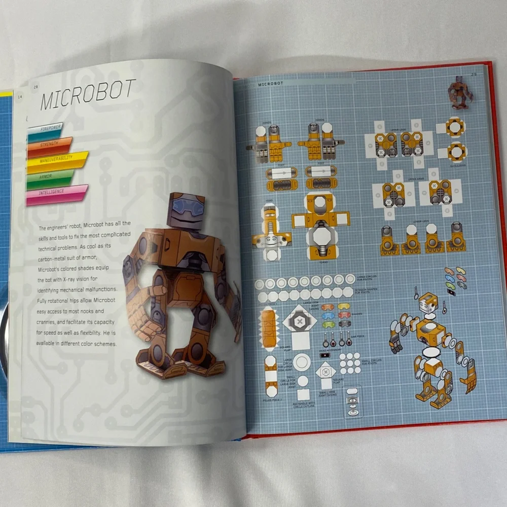 Build Your Own Paper Robots Book - Blue Cover How To Draw Dinosaurs Book